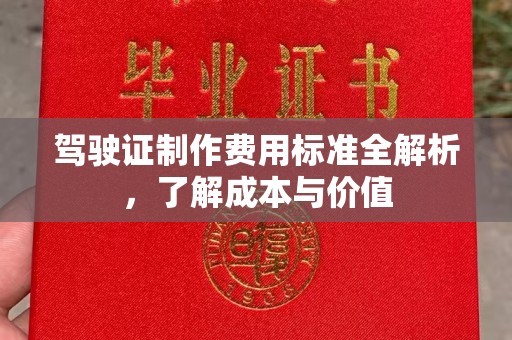 湘阴驾驶证制作费用标准全解析，了解成本与价值