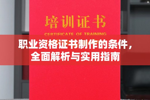 湘阴职业资格证书制作的条件，全面解析与实用指南